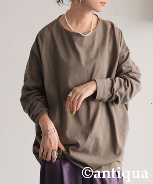 tシャツ シュッと美コクーンバスクトップス レディース | antiqua | 04