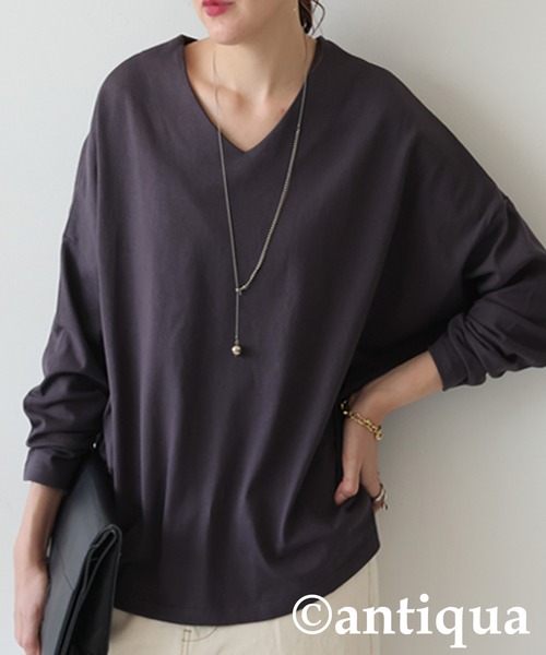 tシャツ シュッと美コクーンバスクトップス レディース | antiqua | 03