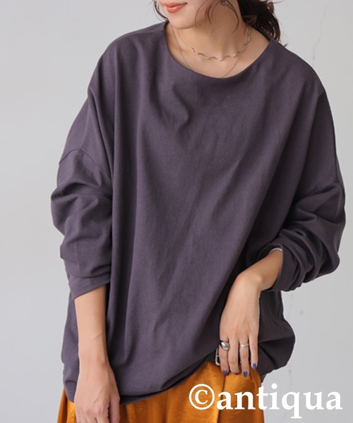 tシャツ シュッと美コクーンバスクトップス レディース | antiqua | 21