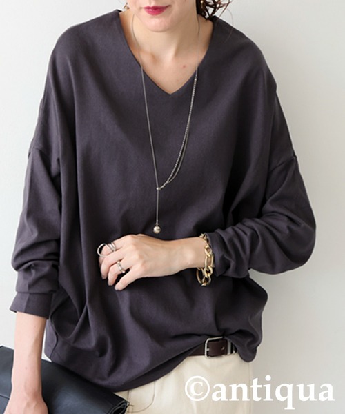 tシャツ シュッと美コクーンバスクトップス レディース | antiqua | 18