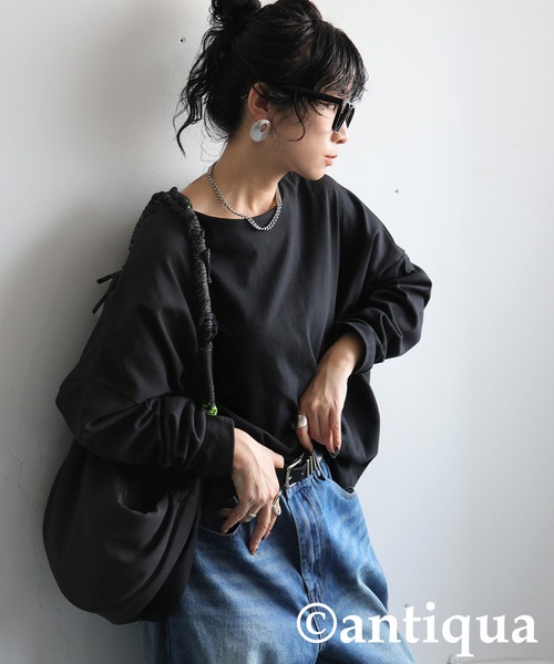 tシャツ シュッと美コクーンバスクトップス レディース | antiqua | 13