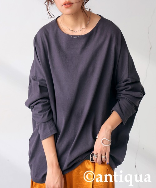 tシャツ シュッと美コクーンバスクトップス レディース | antiqua | 22