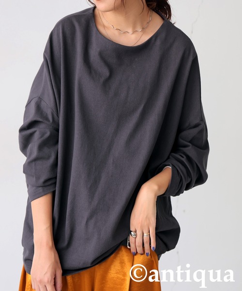 tシャツ シュッと美コクーンバスクトップス レディース | antiqua | 24