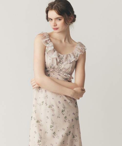 DEICY ワンピース シアーシフォンフラワーワンピース : ZOZOTOWN