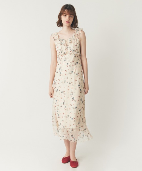 DEICY me couture フラワープリント ワンピ-ス DEICY ワンピース シアーシフォンフラワーワンピース : ZOZOTOWN