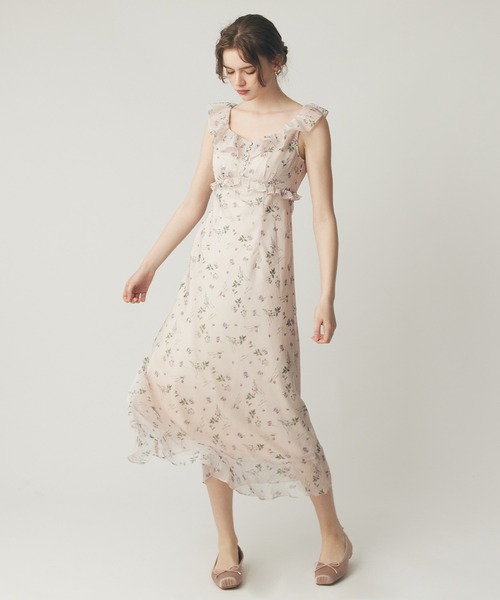 DEICY ワンピース シアーシフォンフラワーワンピース : ZOZOTOWN