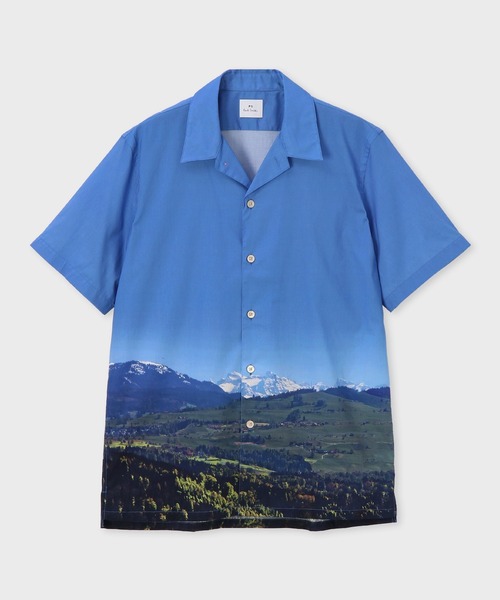 PS Paul Smith シャツ “Swiss Alps” オープンカラーシャツ「252314