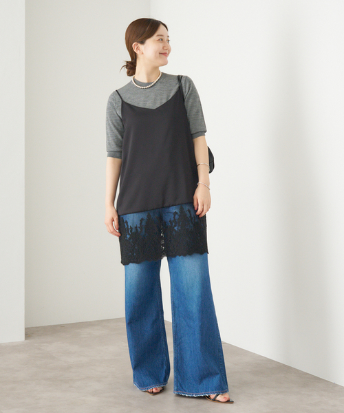 IENA ワンピース Satinレース キャミソールワンピース : ZOZOTOWN