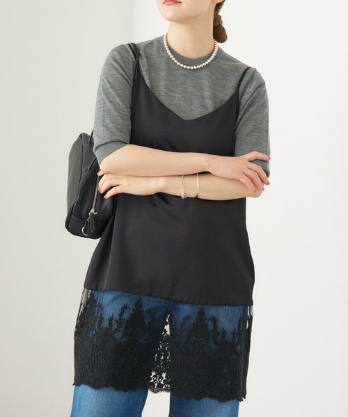 IENA（イエナ） ワンピース Satinレース キャミソールワンピース