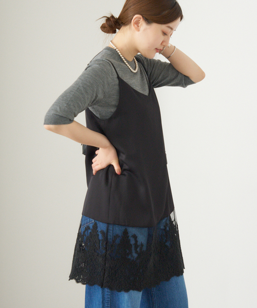 IENA（イエナ） ワンピース Satinレース キャミソールワンピース