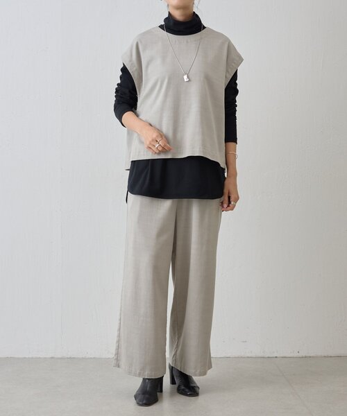 BEARDSLEY パンツ マルチウエストリブパンツ レディース