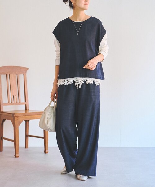 BEARDSLEY（ビアズリー） パンツ マルチウエストリブパンツ レディース