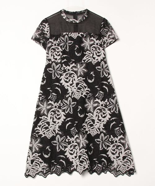 GRACE CONTINENTAL 「GRACE CONTINENTAL」 半袖ワンピース 36 ブラック