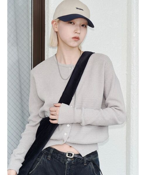 カーディガン 「VEQUM」MOLE KNIT CARDIGUAN レディース