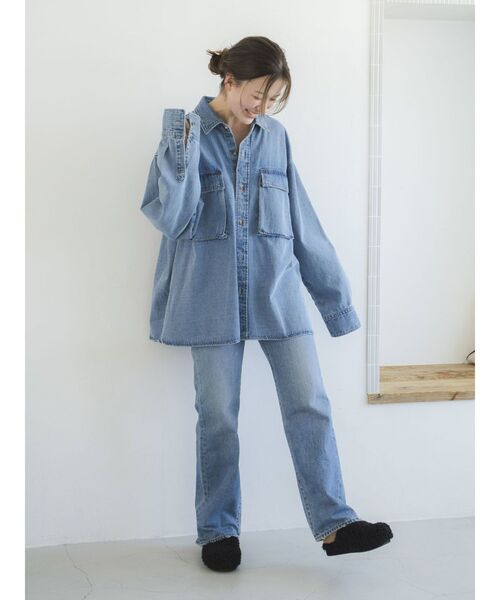ungridビックデニムルーズシャツ Ungrid（アングリッド）の「デニムビッグルーズシャツ（シャツ