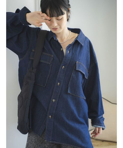 ungridビックデニムルーズシャツ Ungrid（アングリッド）の「デニムビッグルーズシャツ（シャツ