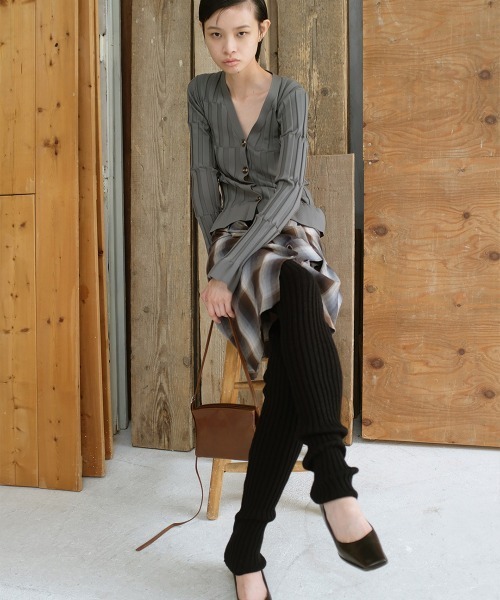ラインヴァンド　LEINWÄNDE カーディガン　ブラック leinwande（ラインヴァンド） カーディガン Ribbon Tie Cardigan