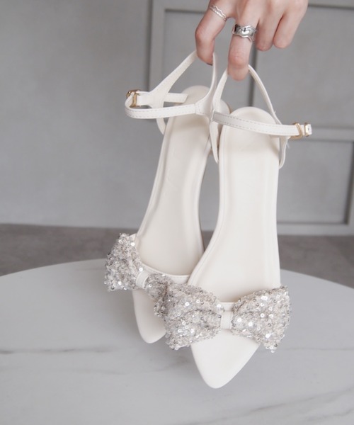 「VIVIAN」 ヒールサンダル M シルバー レディース_画像4