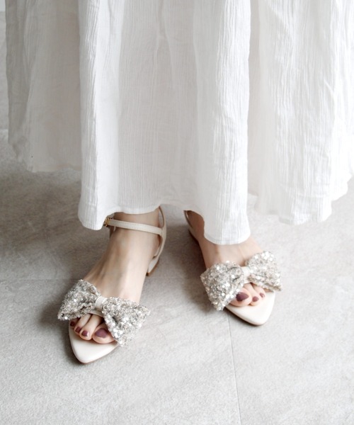 「VIVIAN」 ヒールサンダル M シルバー レディース_画像7