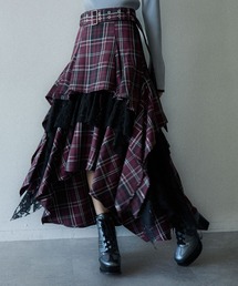 【HARE】タータンチェックティアードスカート HARE（ハレ） スカート タータンチェックティアードスカート(HARE