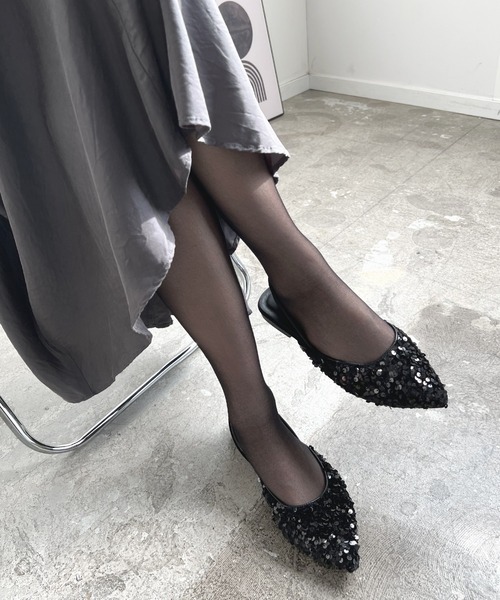 「Futier land」 フラットサンダル 38 シルバー レディース_画像5