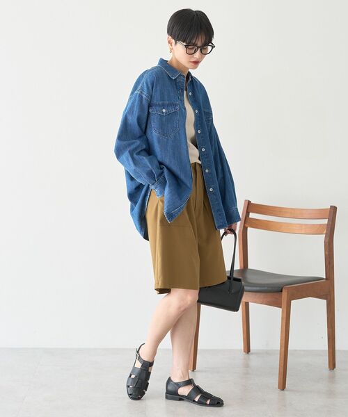 AA ダブルエー BAKER パンツ PPL M レディース セットアップ対応】ワイドベイカーパンツ(36 BROWN): パンツ