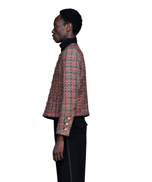 20SS Galaabend スパンコールチェックストレッチジャケット 20SS Galaabend スパンコールチェックストレッチジャケット