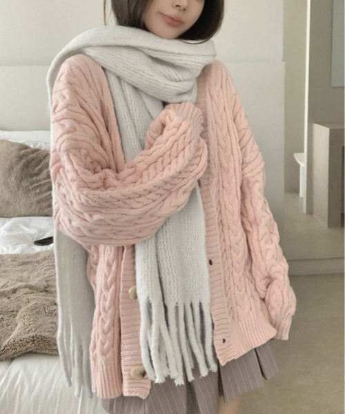 マフラー ストール モヘアライク フリンジ レディース : ZOZOTOWN