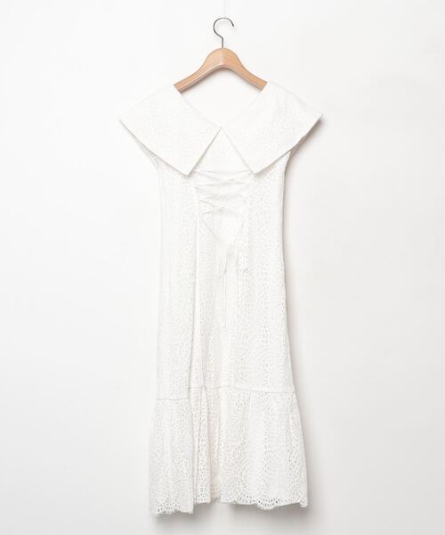 「Her lip to」 レースノースリーブワンピース S ホワイト レディース_画像2