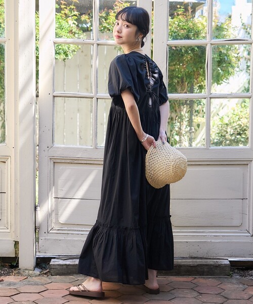 FREAK'S STORE（フリークスストア） 半袖ワンピース フリ- ブラック