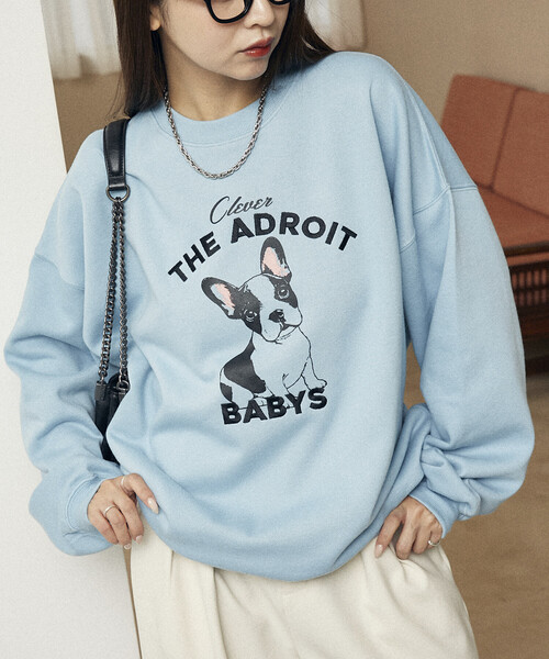 トレーナー スウェット PUBLUX/パブリュクス THE ADROIT フレンチブルドッグ 裏起毛スウェット　限定展開 レディース | PUBLUX