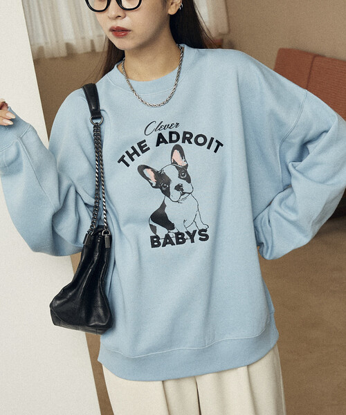 トレーナー スウェット PUBLUX/パブリュクス THE ADROIT フレンチブルドッグ 裏起毛スウェット　限定展開 レディース | PUBLUX | 11