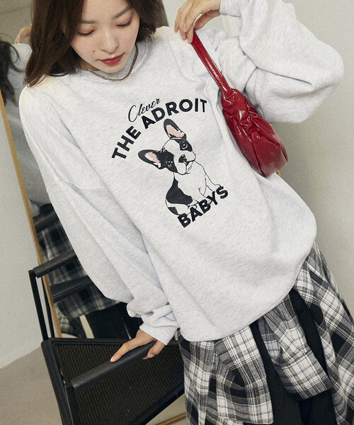 トレーナー スウェット PUBLUX/パブリュクス THE ADROIT フレンチブルドッグ 裏起毛スウェット　限定展開 レディース | PUBLUX | 23