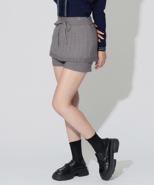 ALLuRing ChaRm スウェットパンツ ジャージ Ribbed Knit Frill Shorts