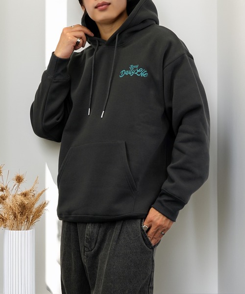 パーカー グラフィック ワイド 長袖スウェット フーディー メンズ