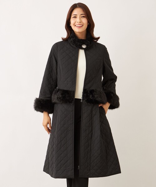 TO BE CHIC（トゥー ビー シック） ノーカラーコート コート ファー 