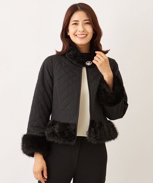 TO BE CHIC（トゥー ビー シック） ノーカラーコート コート ファー