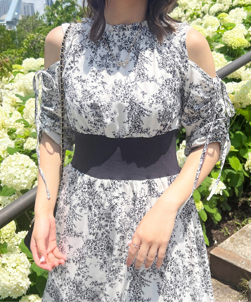 「apres jour」 半袖ワンピース フリー ネイビー レディース_画像6
