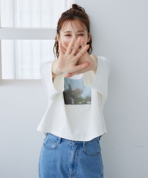 「mysty woman」 半袖Tシャツ FREE ホワイト系その他2 レディース_画像9