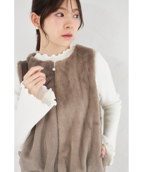 tocco closet（トッコ クローゼット） ベスト ジレ 「ZOZO限定」パール