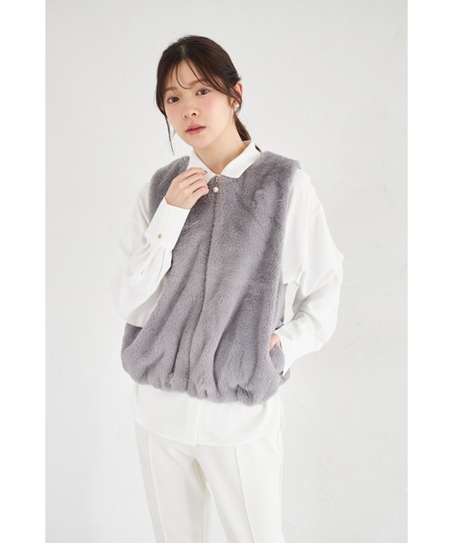 tocco closet（トッコ クローゼット） ベスト ジレ 「ZOZO限定」パール