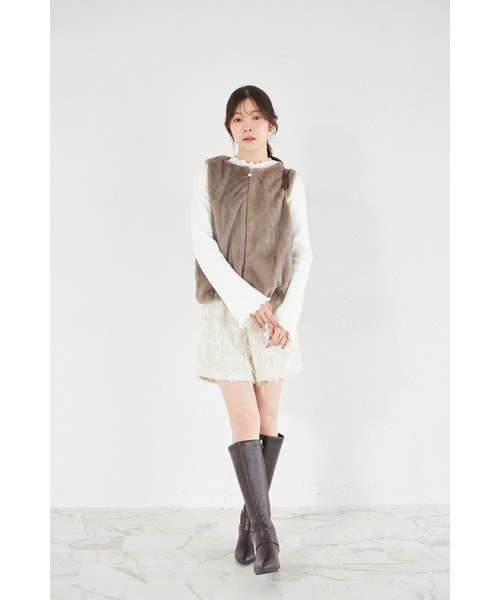 tocco closet（トッコ クローゼット） ベスト ジレ 「ZOZO限定」パール
