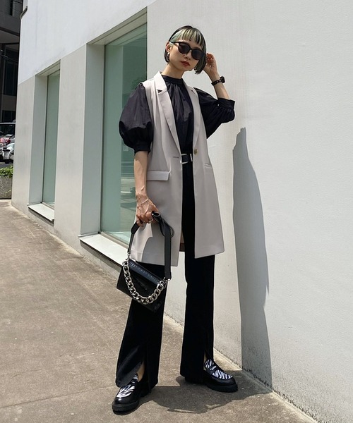 「PAGEBOY」 ベスト FREE ブラック レディース_画像2