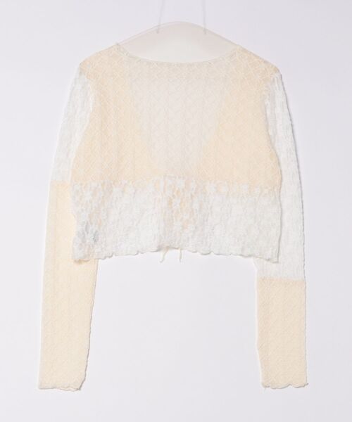 「TINA：JOJUN」 カーディガン M アイボリー レディース_画像2