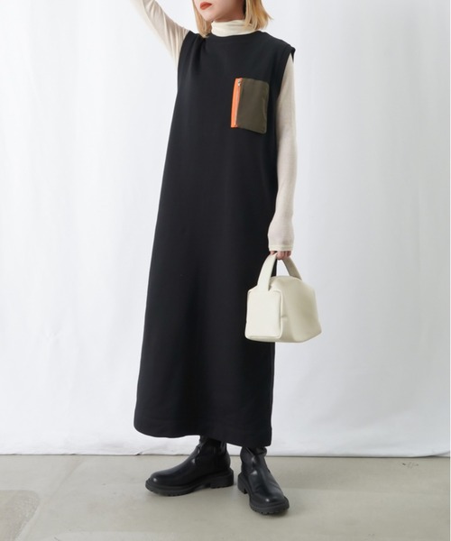 「LUCA/LADY LUCK LUCA」 ノースリーブワンピース FREE ブラック レディース_画像2