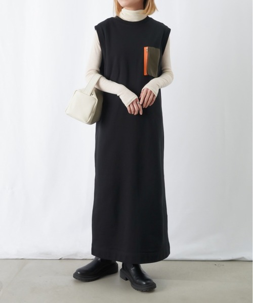 「LUCA/LADY LUCK LUCA」 ノースリーブワンピース FREE ブラック レディース_画像3