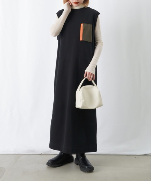 「LUCA/LADY LUCK LUCA」 ノースリーブワンピース FREE ブラック レディース_画像6