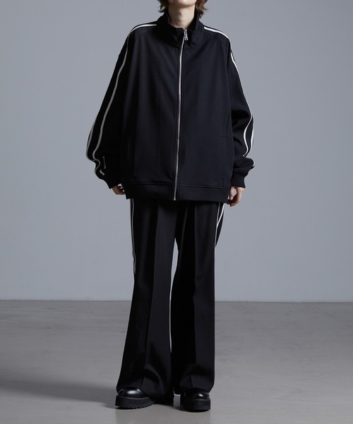 ✨未使用✨　オフホワイト　ブルゾン　ジャージ　ブラック org.jpg