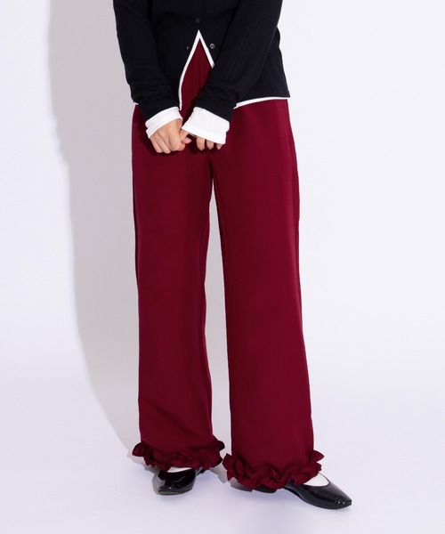 PUNYUS（プニュズ） スラックス 4 レッド レディース : ZOZOTOWN Yahoo