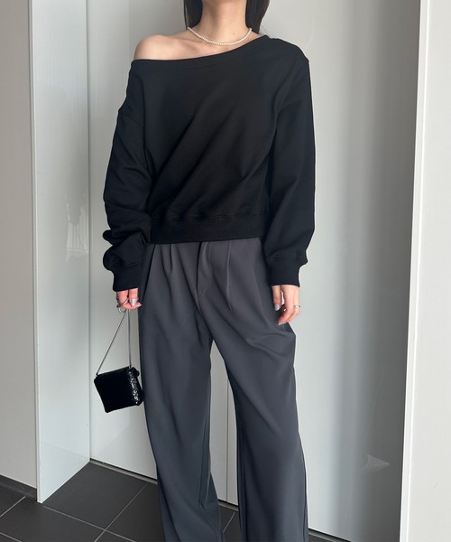 「solleim」 スウェットカットソー M グレー レディース_画像4